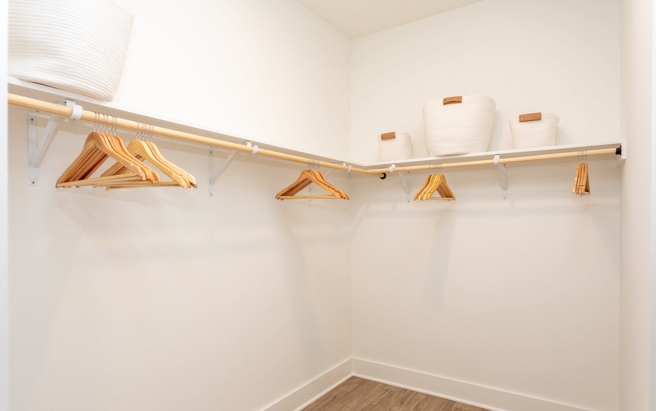 Spacious closet space at The Row apartments in Raleigh, NC
